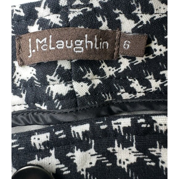 J. McLaughlin Becca Houndstooth Stretch Straight Ankle Pants Women's 6 - Picture 5 of 10